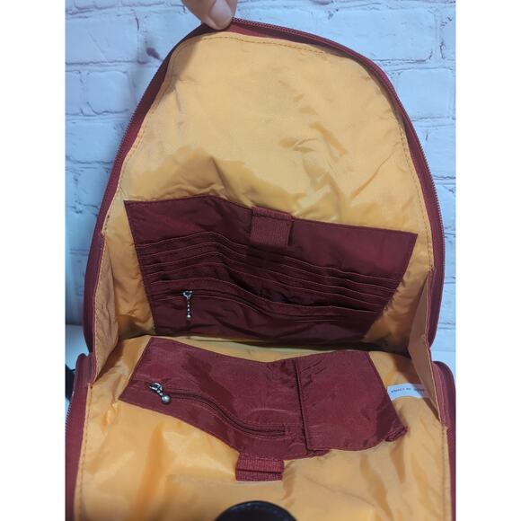 Baggallini Metro Convertible Backpack Nylon Rusty Red Sling EUC Travel - Picture 11 of 14